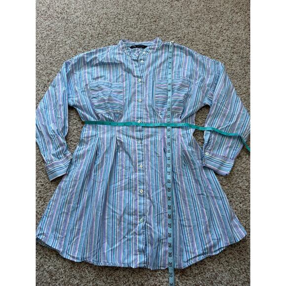 ZARA pin stripe SHIRT DRESS, size small, Crisp feel, lightweight - Picture 3 of 7